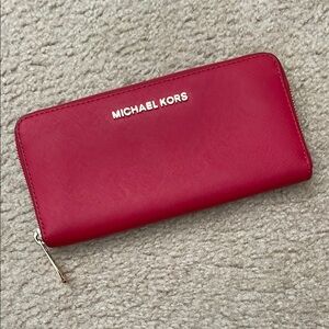 Michael Kors Red Leather Wallet